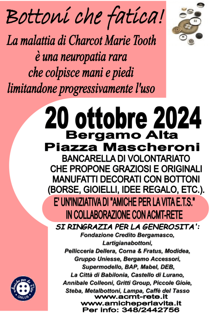 Bancarella amiche per la vita 20 ottobre 2024 Bergamo città alta